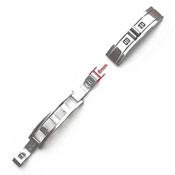 Elegant Stainless Steel Double Pull Folding Clasp Watchband Buckle Accessory (6mm)
