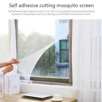Simple Anti Mosquito No Need to Punch Holes Mosquito Net Window Self-adhesive Type Anti-mosquito Screens Home Textile Garden 5
