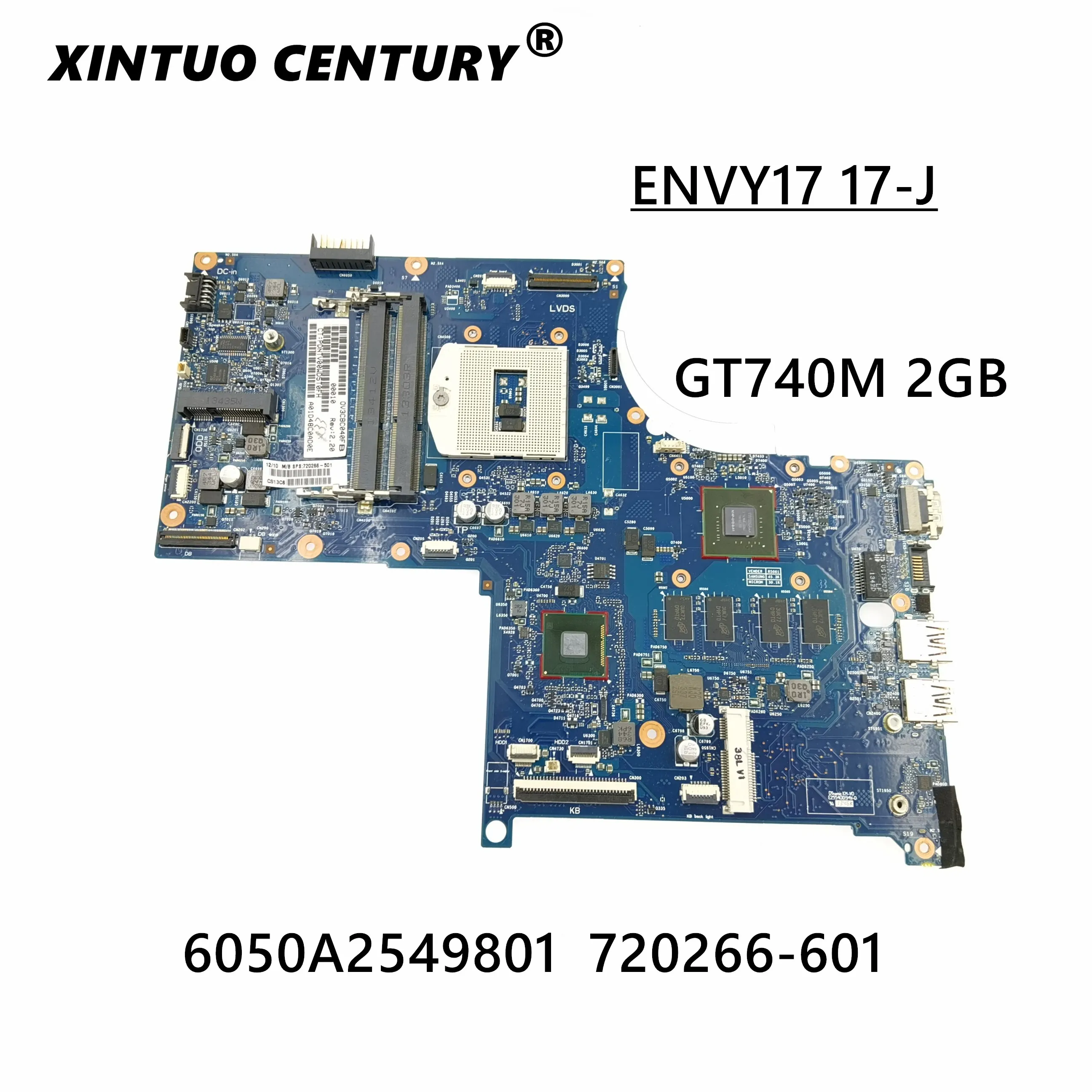 720266-001 720266-501 720266-601 Per Hp Envy 17 17-J M7 6050A2549801 Scheda Madre Del Computer Portatile Per Hp Con Gt740M 2Gb 100% Testato