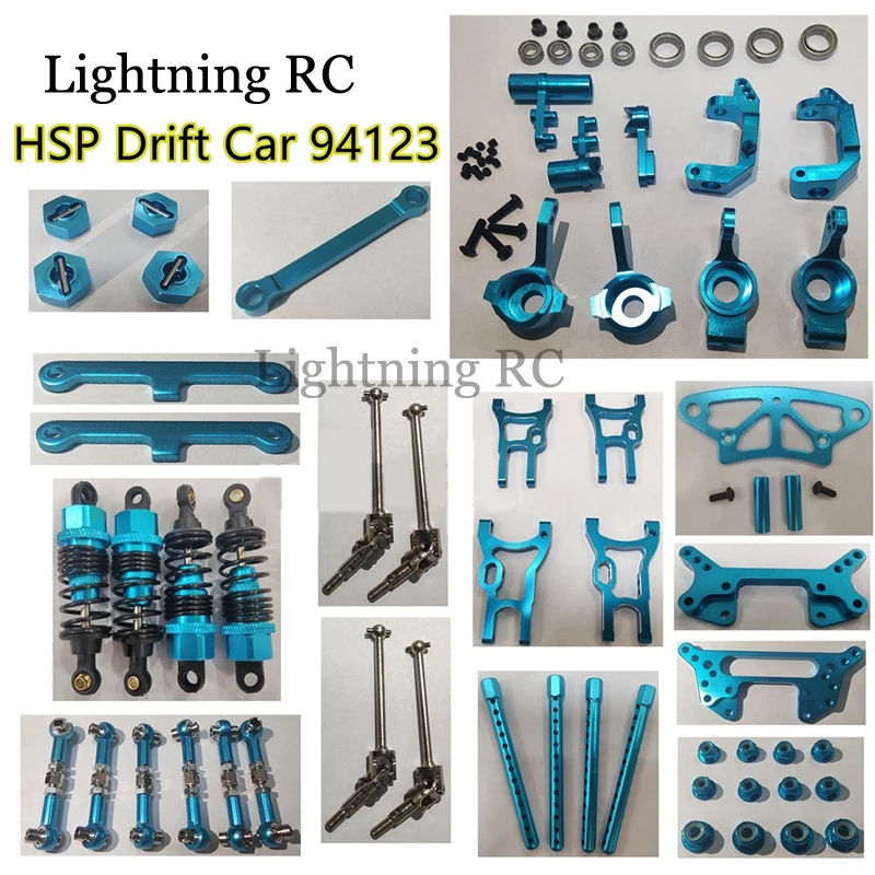 

HSP 94123 Part Full Set Metal Upgrade For 1/10 On Road & Drift Car Electric or Nitro HSP 94123 94101 94102 94103 94103Pro