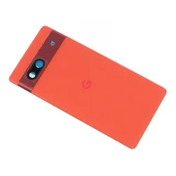 Durable Battery Back Cover with Camera Lens Shield (Red Pixel 7A)