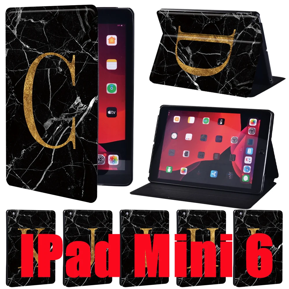 

Tablet Case for for IPad Mini 6 Case 2021 IPad Mini 6th Generation 8.3 Inch Letter Print Pattern PU Leather Stand Cover Cases