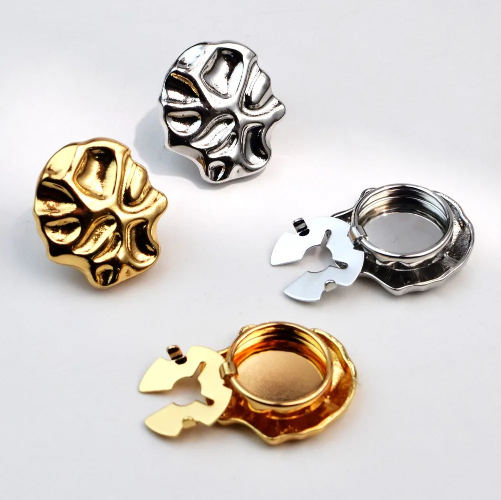 Fashion Metal Button Covers - Side View