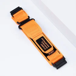 Rugged Nylon Woven Strap for Sports Watches (22mm/26mm) (Orange)