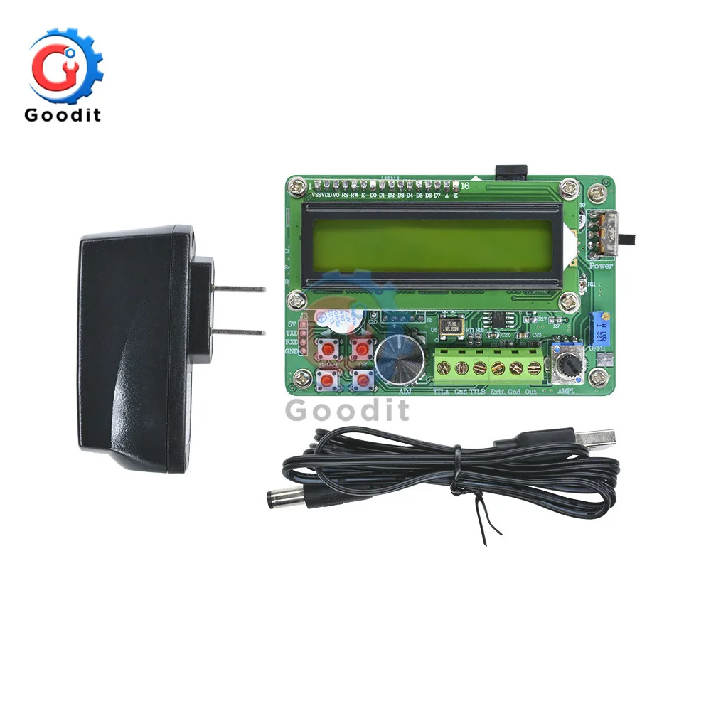 0.01Hz - 5MHz DDS Function Signal Generator Module 1602 LCD Display Sine Triangle Square Wave TTL Output Storage Recall Counter 5
