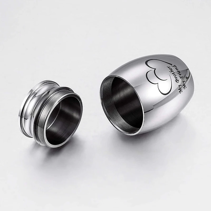 My Dad My Hero Angel Cremation Keepsake Urns for Human Stainless Steel Ashes Mini Memorial Urn Funeral Urns for Ashes cremation urn