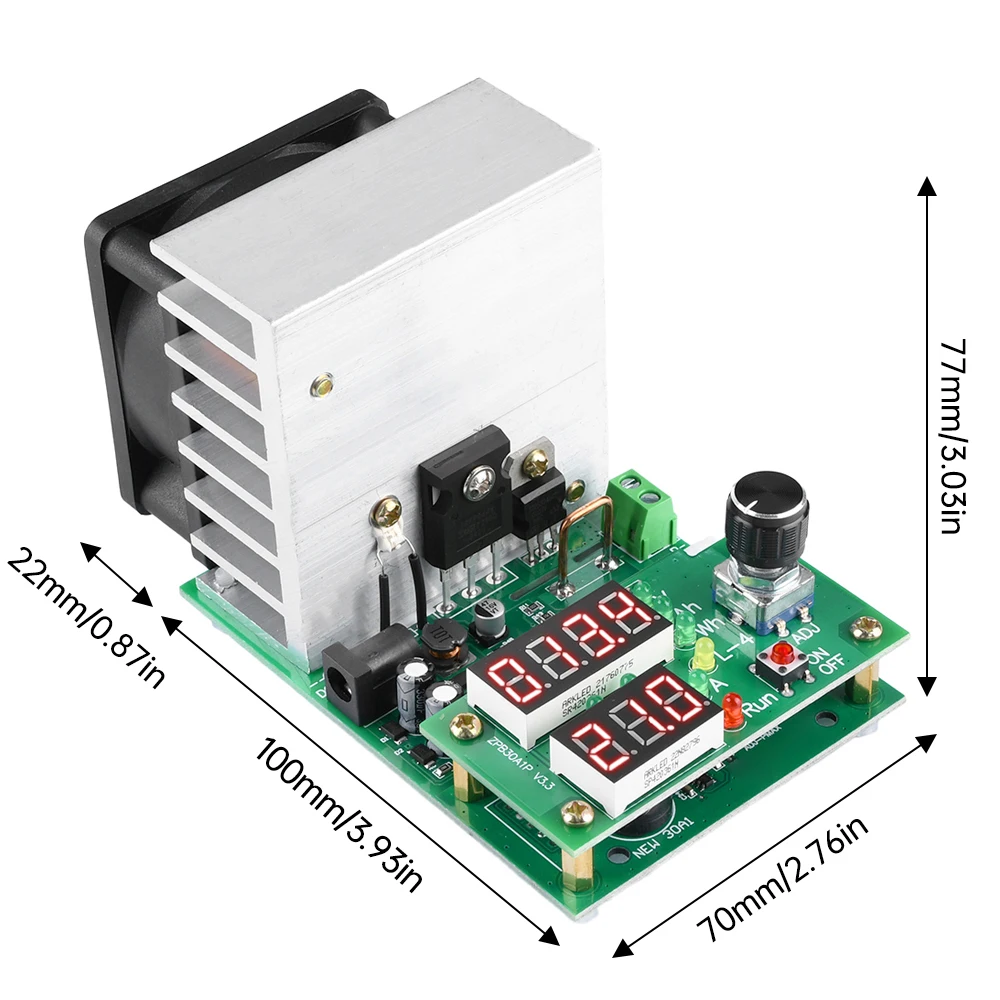 Digital Discharge Capacity Tester Multifunctional Constant Current Electronic Load Discharge Battery Capacity Tester 110W 9.99A 6