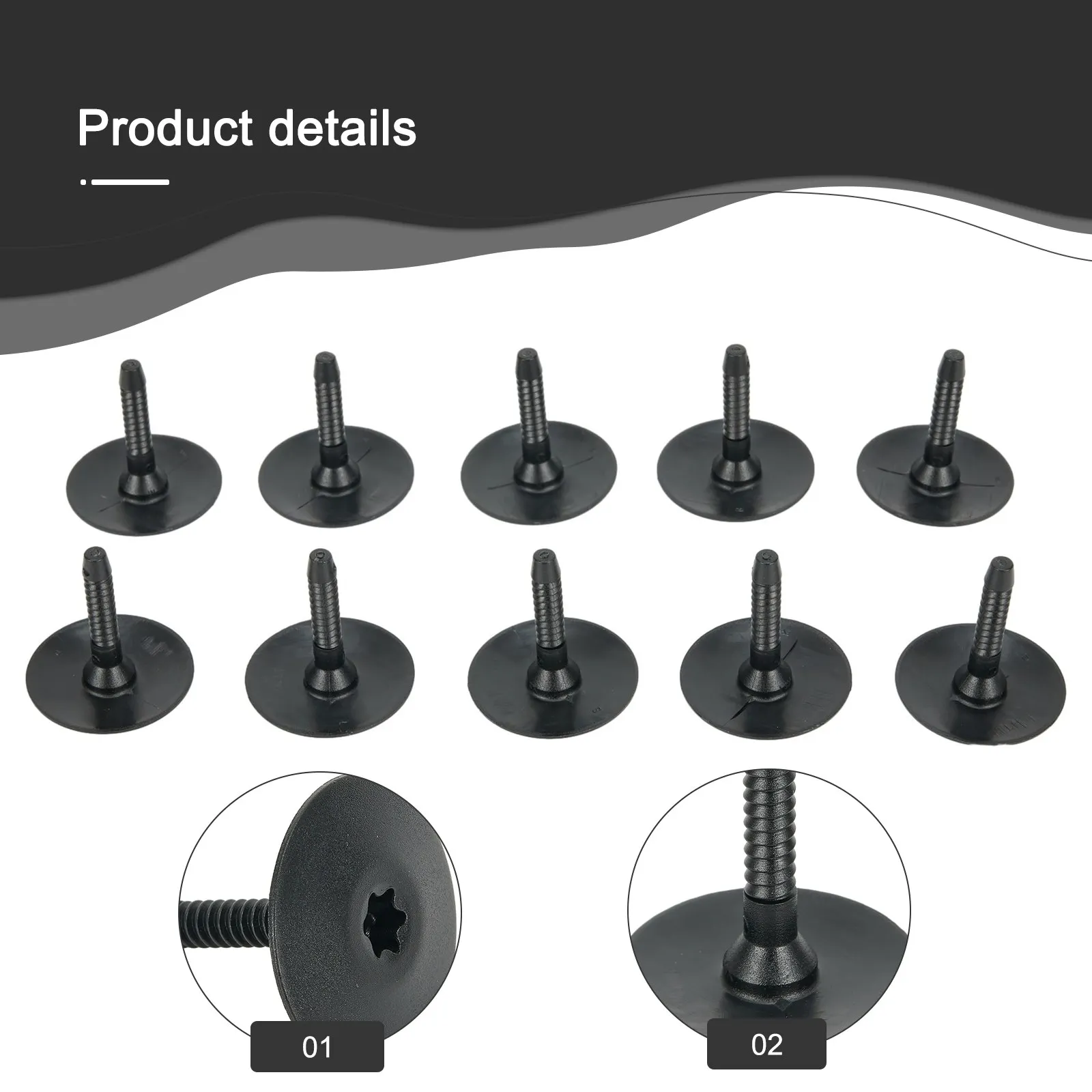 

Fasteners Clips Nylon Clip Plastic Side Skirt Undertray 07147296886 Car Accessories Mouldings Trim Car Brand New None