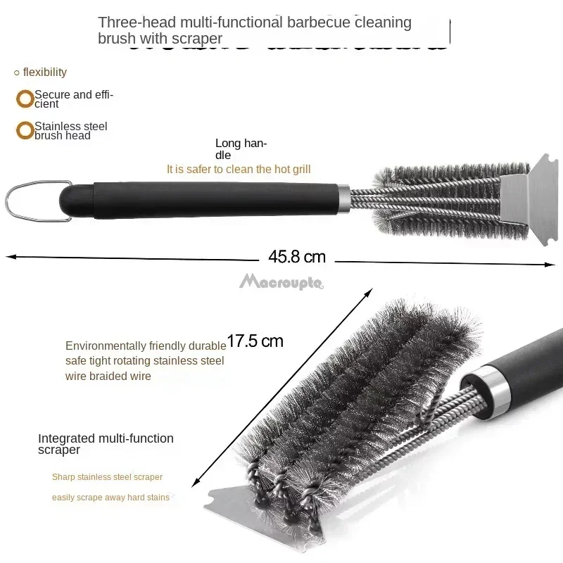 Barbecue Grill Cleaning Brush Tool Accessories Stainless Steel Bristles barbecue cleaning tools,grill brush,cleaning brushes