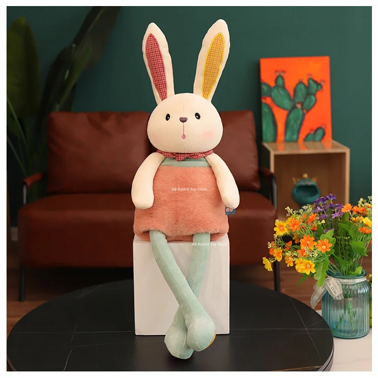 귀여운 토끼 곰 인형, 신축성 봉제 완구, 잠자는  침대 인형, 부드러운 박제 동물 장난감,  생일 선물