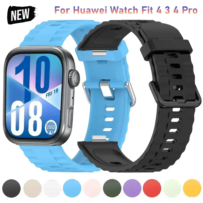 Enhanced Soft Silicone Strap for Smartwatches - Fashionable, Breathable, and Comfortable Bracelet