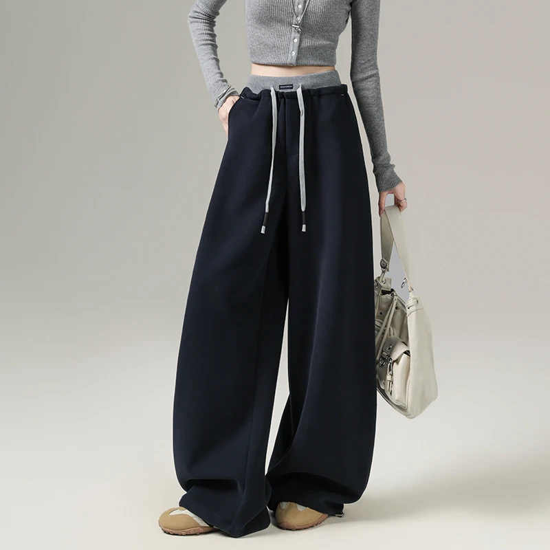 High Street Women's Wide Leg Pants Drawstring Y2K Gothic Hip Hop Lady's Cargo Pants Hotsweet Matching Female Trousers Summer New