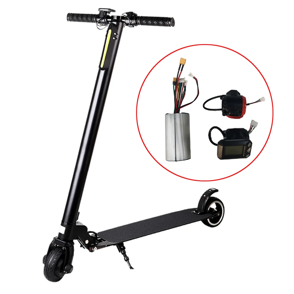 

24V/36V 250W/350W 12A Folding Scooter Controller 5.5inch Carbon Fiber Electric Scooter Controller LCD Display Monitor Brake Set