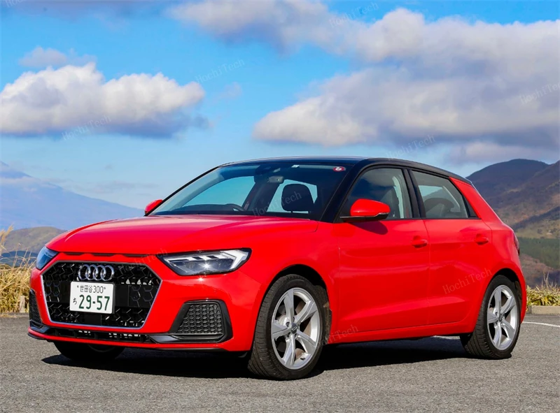 Für Audi A1 A 1 GB Sportback Citycarver Allstreet 2018–2023, Ersatz-Carbonfaser-Look, schwarze Rückspiegel-Abdeckkappen – Detail 5