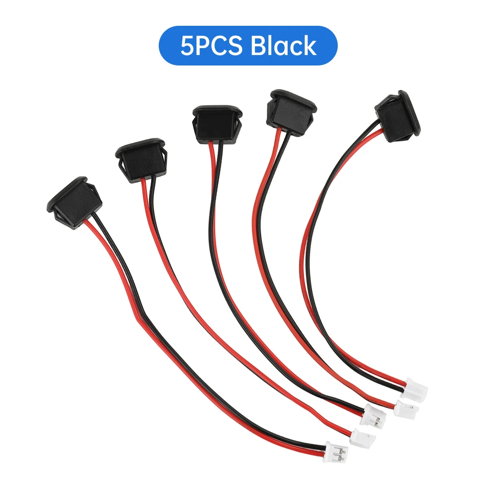 5 adet usb tip-c su geçirmez 2pin bağlayıcı jack kadın tipi c hızlı şarj jack port USB-C şarj fiş soket ile tel