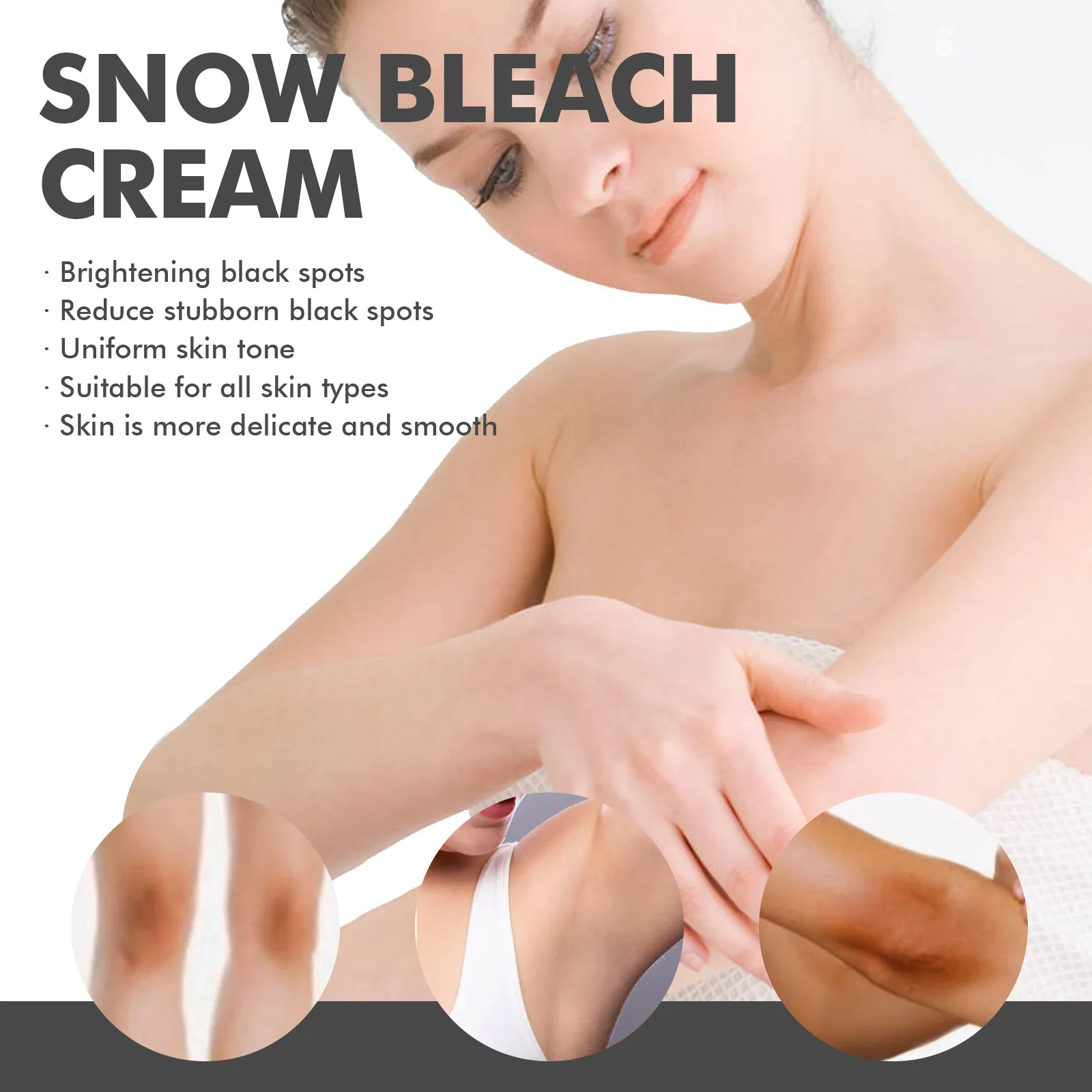 Body Whitening Cream for Dark Skin Permanently Brighten Armpit Knee Thigh Bleaching Lotion Private Part Melanin Lightening Spray 4