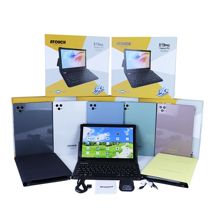 DHL ATOUCH 10.1 palec Android 12.0 tablet HD obrazovka dvojí SIM karta dvojí pohotovostním 6GB beran 256GB ROM tablet PC s klávesnice x19pro