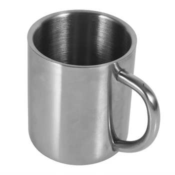 220ml Drinking Cup Portable Stainless Steel Double Wall Mug Travel Camping Coffee Tea Milk Cup 1