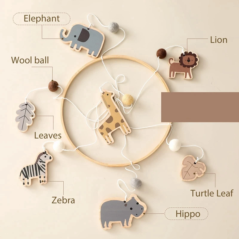Baby Mobile For Crib-Jungle Animals Baby Mobile-Nursery For Girl Or Boy Gender Neutral Handmade High Guality
