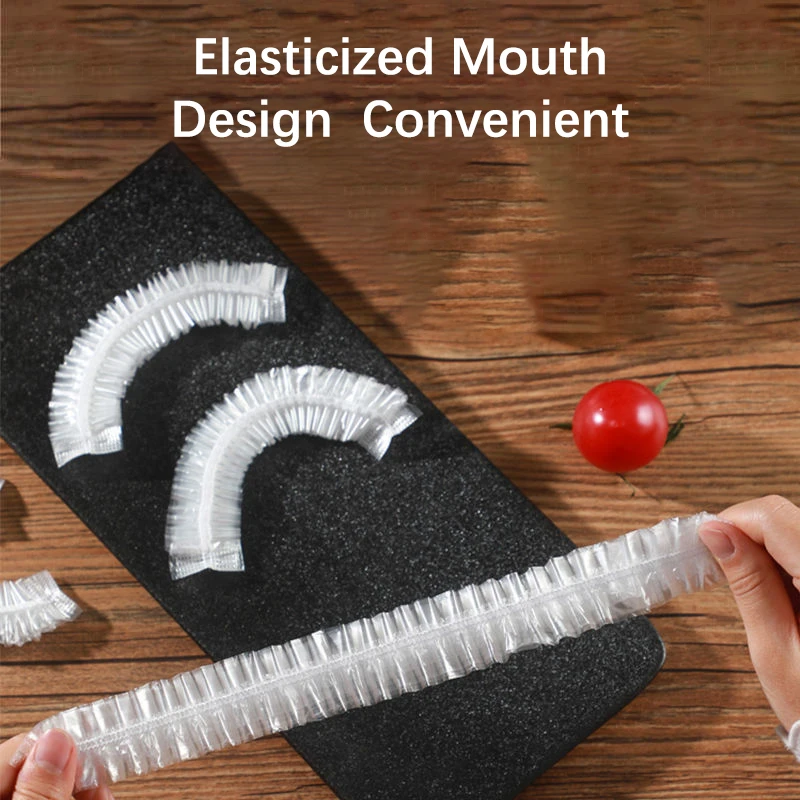 

50/100pcs Disposable Food Cover Food Grade Fruit Vegetable Storage Bag Elastic Bowls Cups Cover Kitchen Fresh-keeping Film Bag