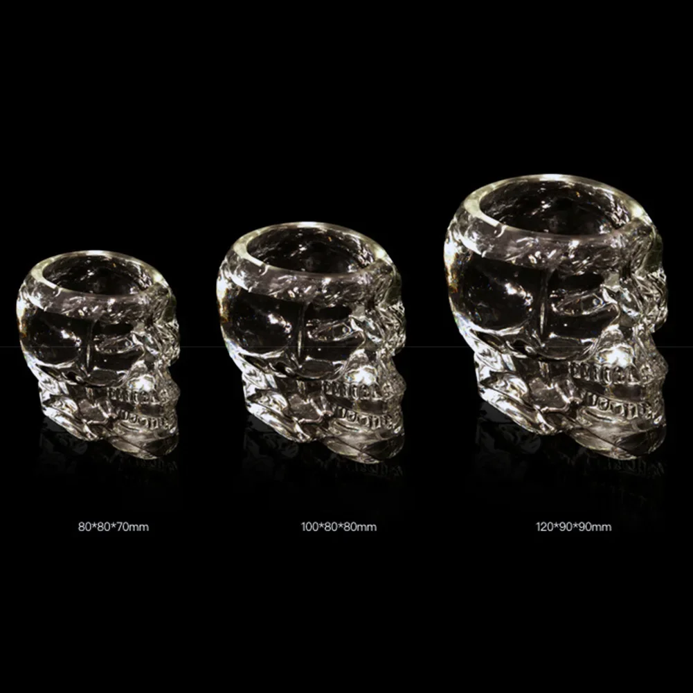 350ML Transparent Skull Head Glass Bottle Novelty Shot Glasses Drinkware Crystal Wine Cup Whisky Beer Spirits Cup Halloween Gift glass cup