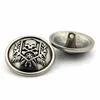 10PCs Metal Sewing Buttons Scrapbooking Round Single Hole Skull Head Pattern 15mm 20mm Dia. Costura Botones decorate 2