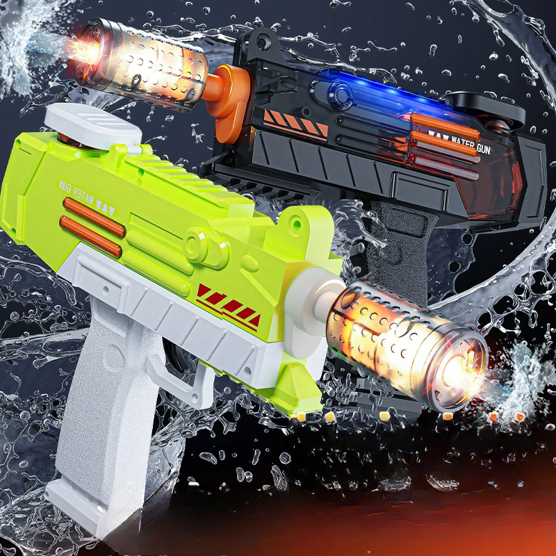Electric Water Gun Toy with Lights for Kids Outdoor Play