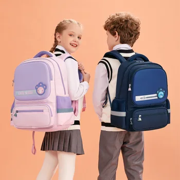 Spine-Protecting Backpack for Kids,School Bag for Boys Girls, Ergonomic Children Bookbag with Classic Versatile,Back to School 1