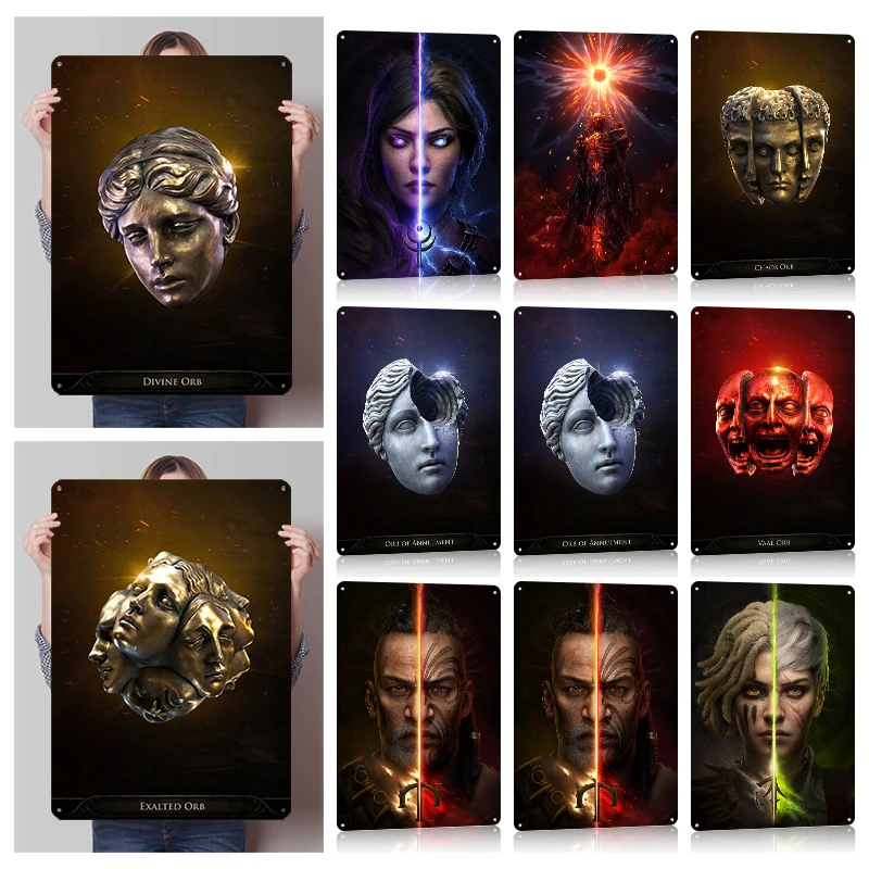Path of Exile Tin Plaque Posters Vintage Decoration Room Custom Retro ...