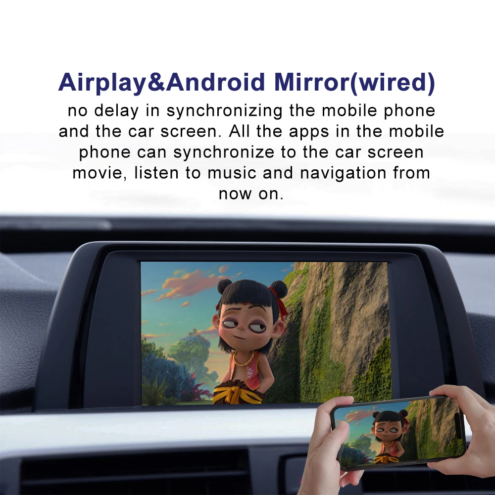 Car CarPlay Wireless Connection Decoder Box With 6.5''/8.8''/10.2''Screen For BMW F20 F21 F22 F23 NBT System