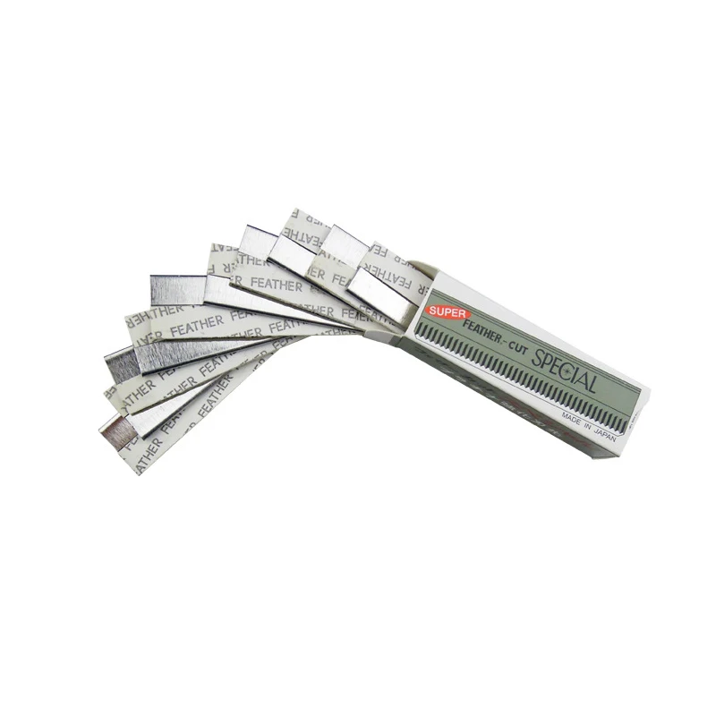 Eyebrow Trimmer Blades Eyebrow Cutter Equipment Super Feather Cut Special Platinum Coated Edge Razor Blades 10pcs/pack