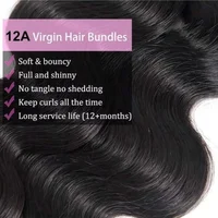 Extensions de cheveux humains 100% naturels brésiliens noirs Remy, qualité non traitée, ondulés et bouclés, 16A Body Wave, 30 et 32 pouces 6