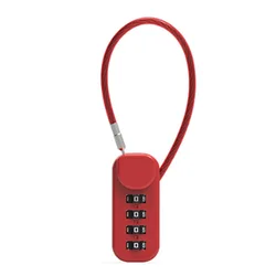 Compact Zinc Alloy Combination Padlock for Travel and Anti-Theft Security (Red)