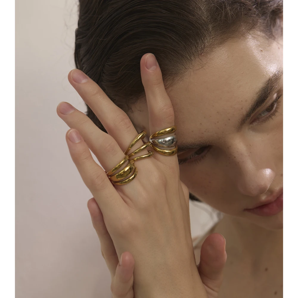 Yhpup Women Hollow Open Ring