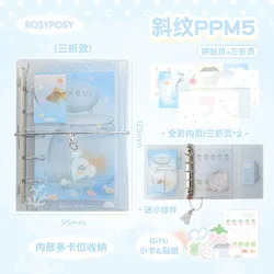 MINKYS Portable Binder Notebook Planner - Yearly, Daily & Weekly Agenda Journal in Kawaii School Stationery Style (Blue)