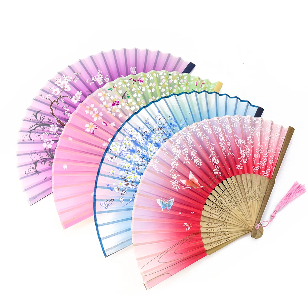 Реалистичный цветочный узор, искусство, подарок, Ручной Веер, украшение для дома, инструменты для выступления на сцене Реалистичный цветочный узор, искусство, подарок, Ручной Веер, украшение для дома, инструменты для выступления на сцене