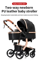 Système de voyage landau et landau convertibles Ultimate 3 en 1 poussette légère avec roues en PU pour tout-Terrain, pliable et compact 2