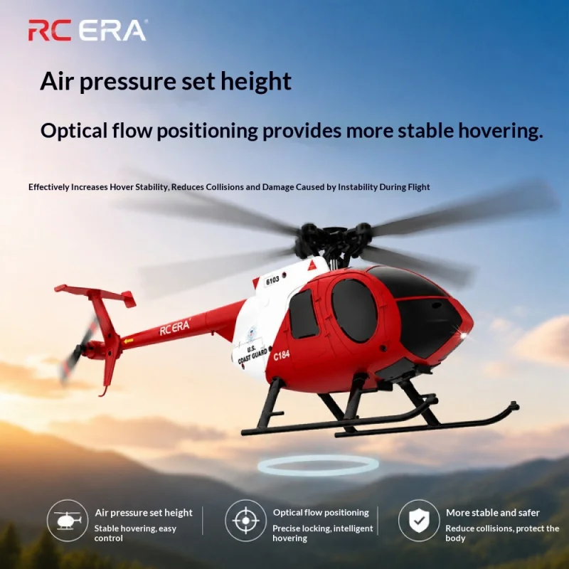 RC ERA C184 Four-Way Single Propeller Helicopter No Flaps Fixed-Altitude Version with Optical Flow Positioning Realistic RC Heli - 2