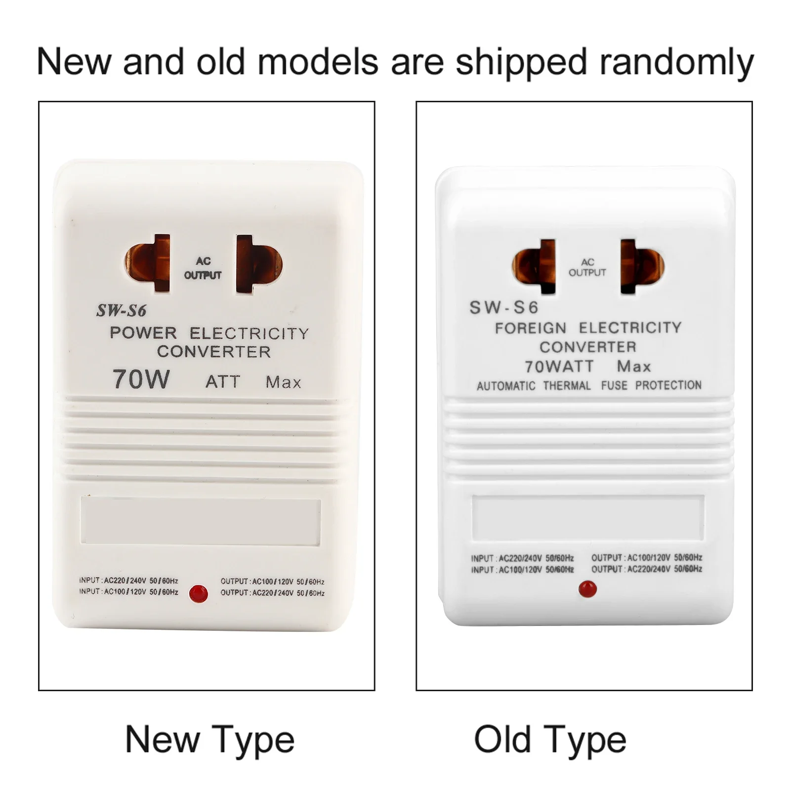 Universal Voltage Converter Transformer with CN Standard Plug, 70W Step-Up & Step-Down Capability