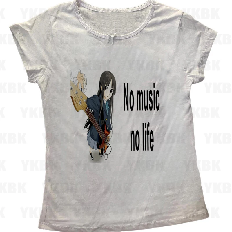 Y2k Style Aesthetics Streetwear Women Summer Casual Gothic Letter Anime Short Sleeve Vintage Grunge T-Shirt Crop Top Emo Girls 3