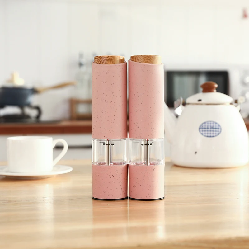 Colorful Electric Automatic Mill Pepper and Salt Grinder Adjustable Coarseness Spice Grinder Kitchen Cooking Tool