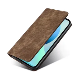 Premium RFID Blocking PU Leather Wallet Case with Magnetic Flip Closure and Card Holder for Honor 200 5G (Brown)