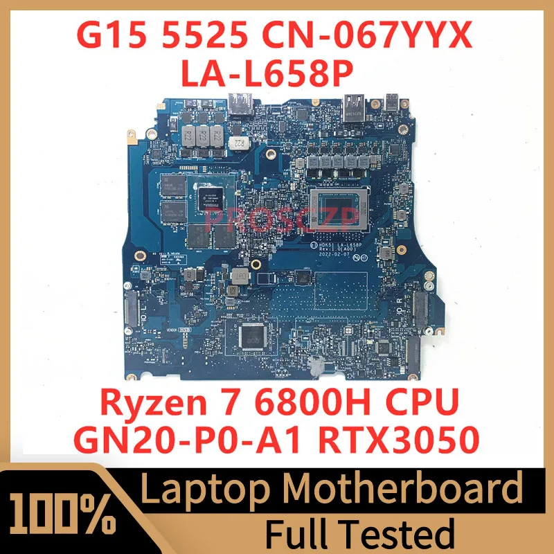 CN-067YYX 067YYX 67YYX For DELL G15 5525 Laptop Motherboard LA