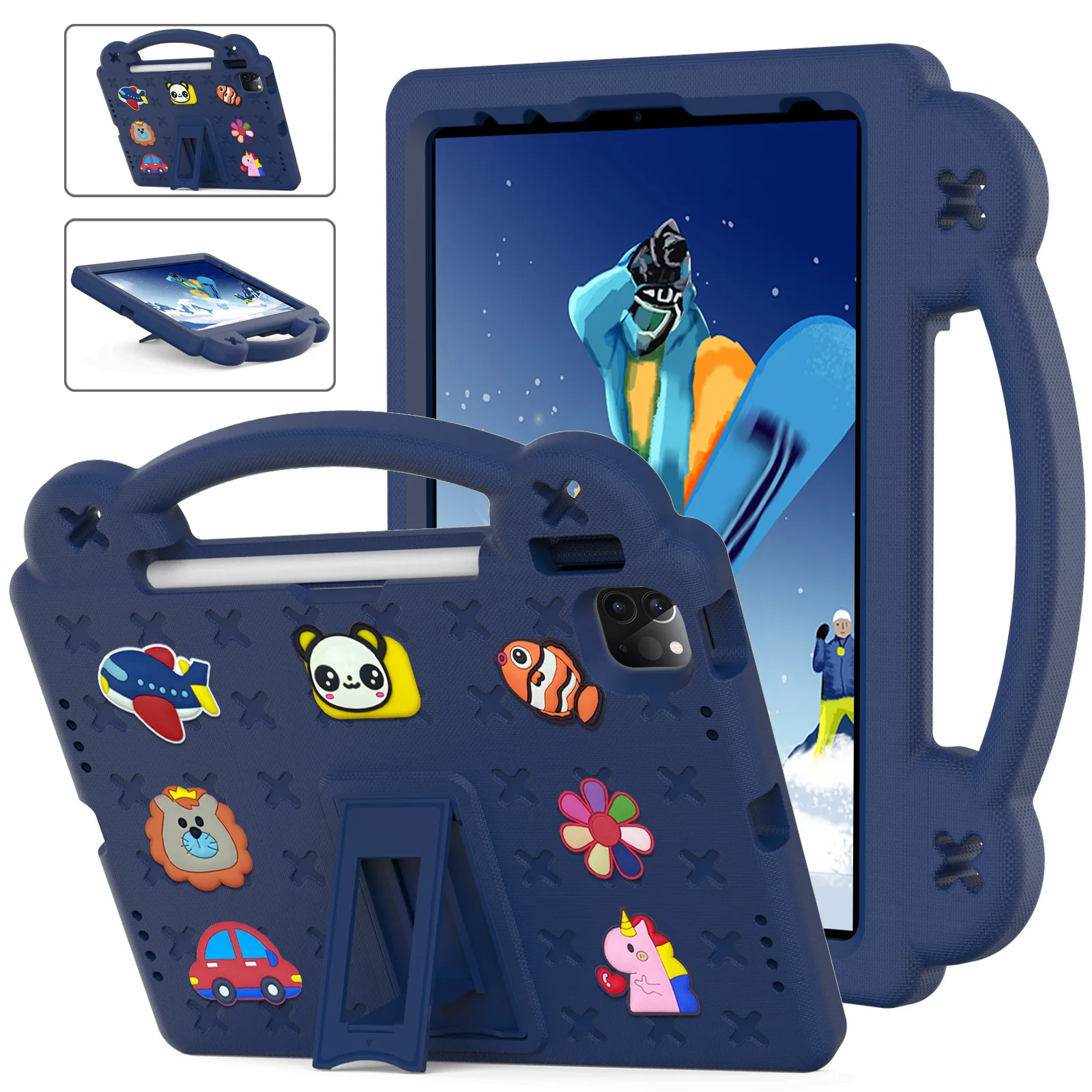 EVA Kids Shockproof iPad Case with Handheld Stand