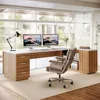 85.8" L-Shaped Executive Desk, Extra Large Office Desk with File Drawers, Modern Business Furniture, Office Desks 3