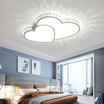 Modern Heart Shaped Ceiling Lights Crystal LED Flush Mount Lamp Cartoon Children\'s Room Living Room Bedroom Lamp Fixture 1