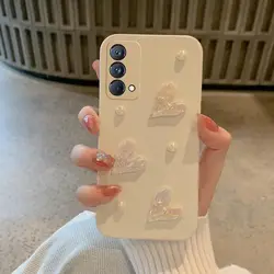 Laser Love Heart Design Soft Silicone TPU Phone Case for Realme GT Master (White)