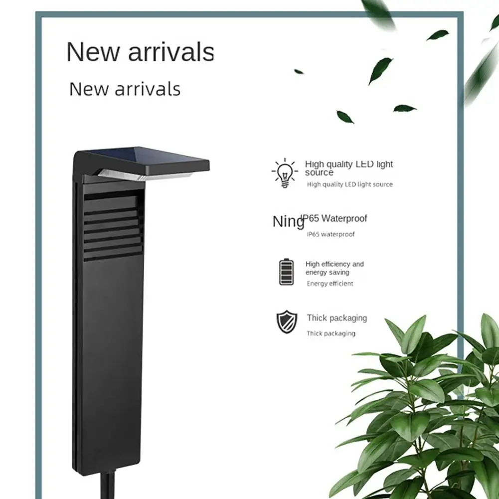 Luci solari da giardino a LED ABS+PC, esterne, IP64, impermeabili, ad alta luminosità, regolabili, con controllo della luce, lampada da prato a induzione_voghion.com