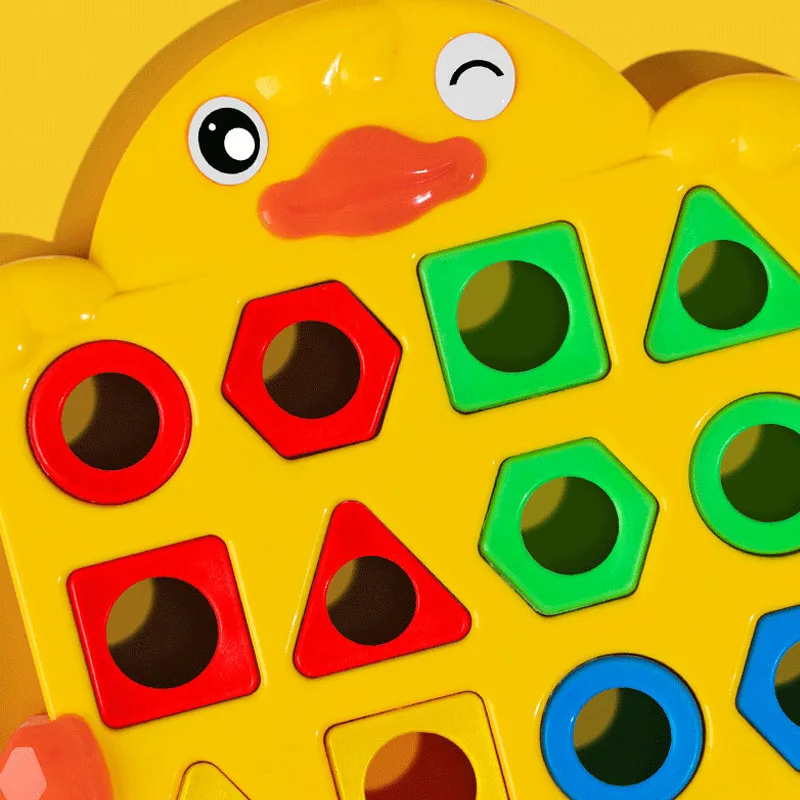 Baby Montessori Toy Geometric Shape Color Matching 3D Puzzle Children Learning Educational Interactive Battle Game Toys For Kids 5