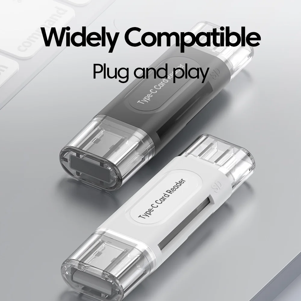 4 in 1 USB 타입 C 다기능 카드 리더 SD TF 카드 리더 아이폰15 16 PC 노트북 USB2.0 스마트 스토리지 카드 리더 어댑터